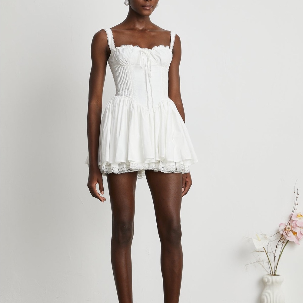 White Corset Mini Dress